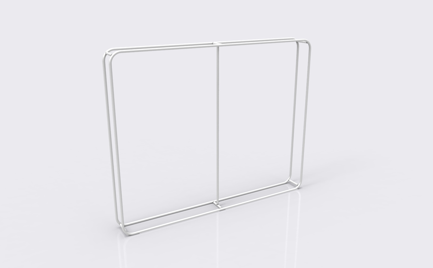 3D tension fabric backwall with dimensional shaped graphic surface