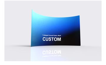 C-Shaped Curved Fabric Wall