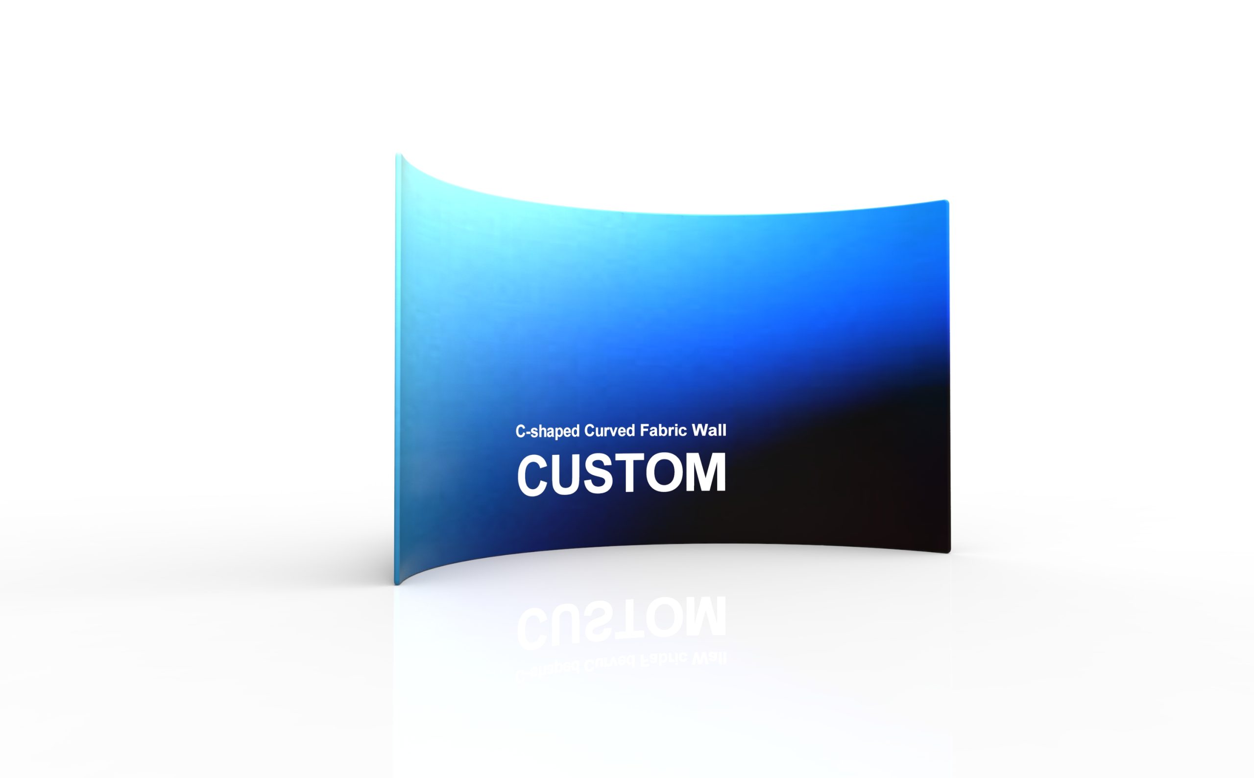 C-Shaped Curved Fabric Wall frame or inspection view