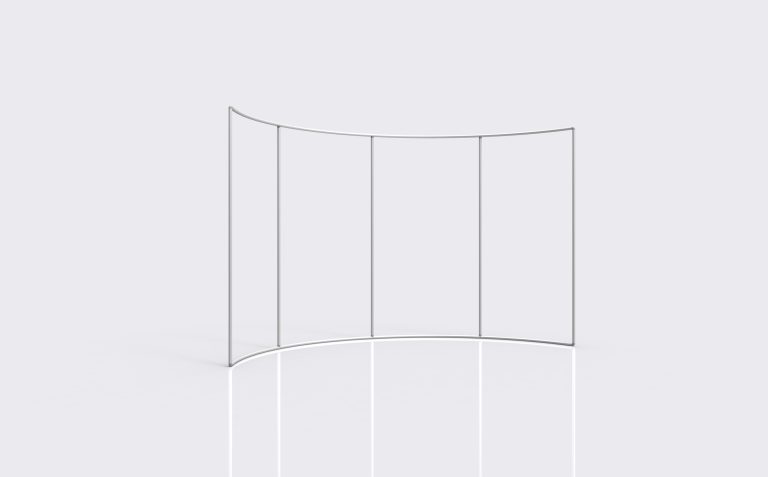 C-Shaped Curved Fabric Wall