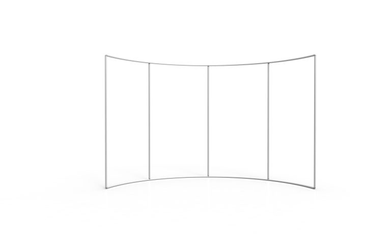 C-Shaped Curved Fabric Wall
