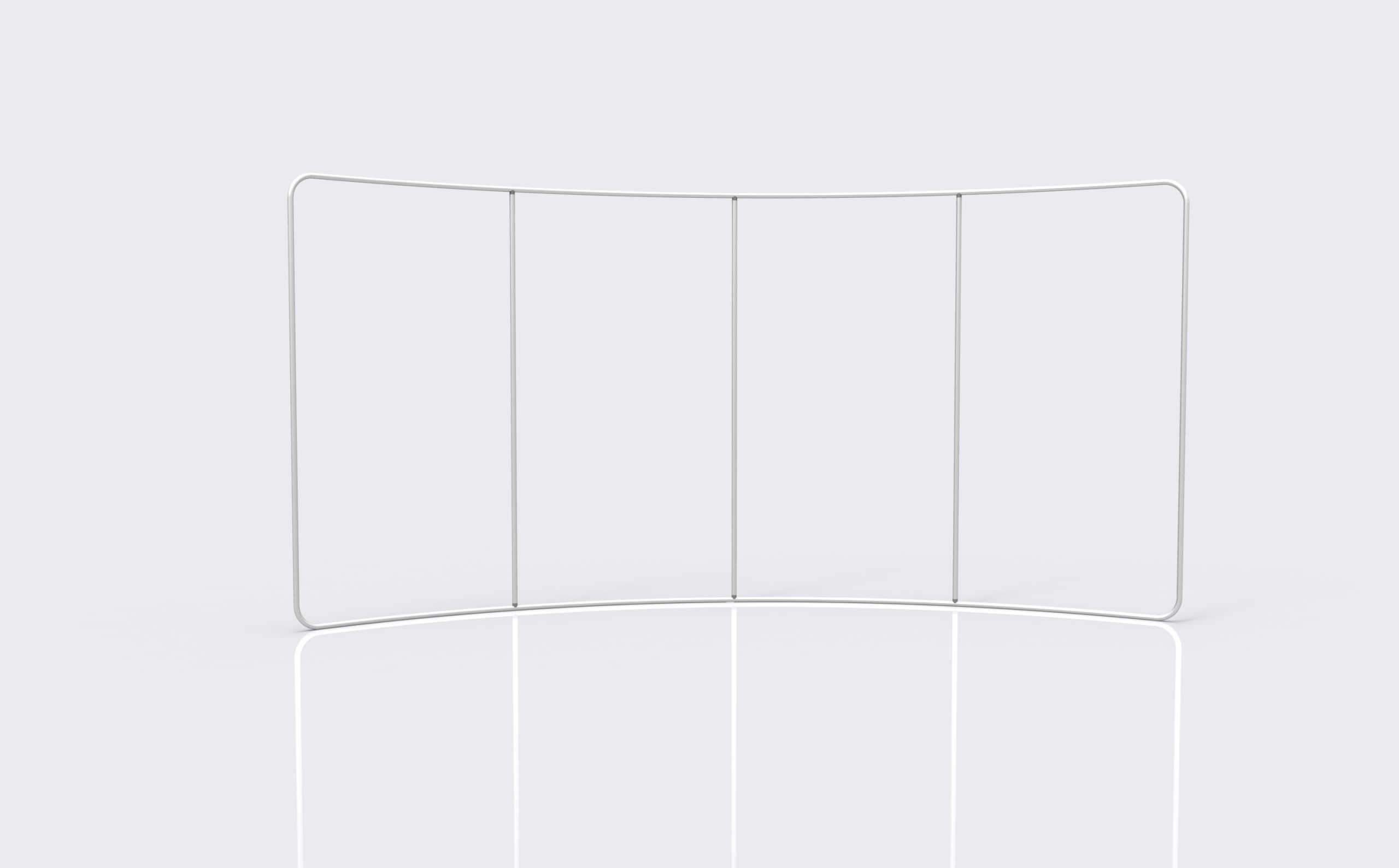 Curved Tension Fabric Wall product view showing the curved face