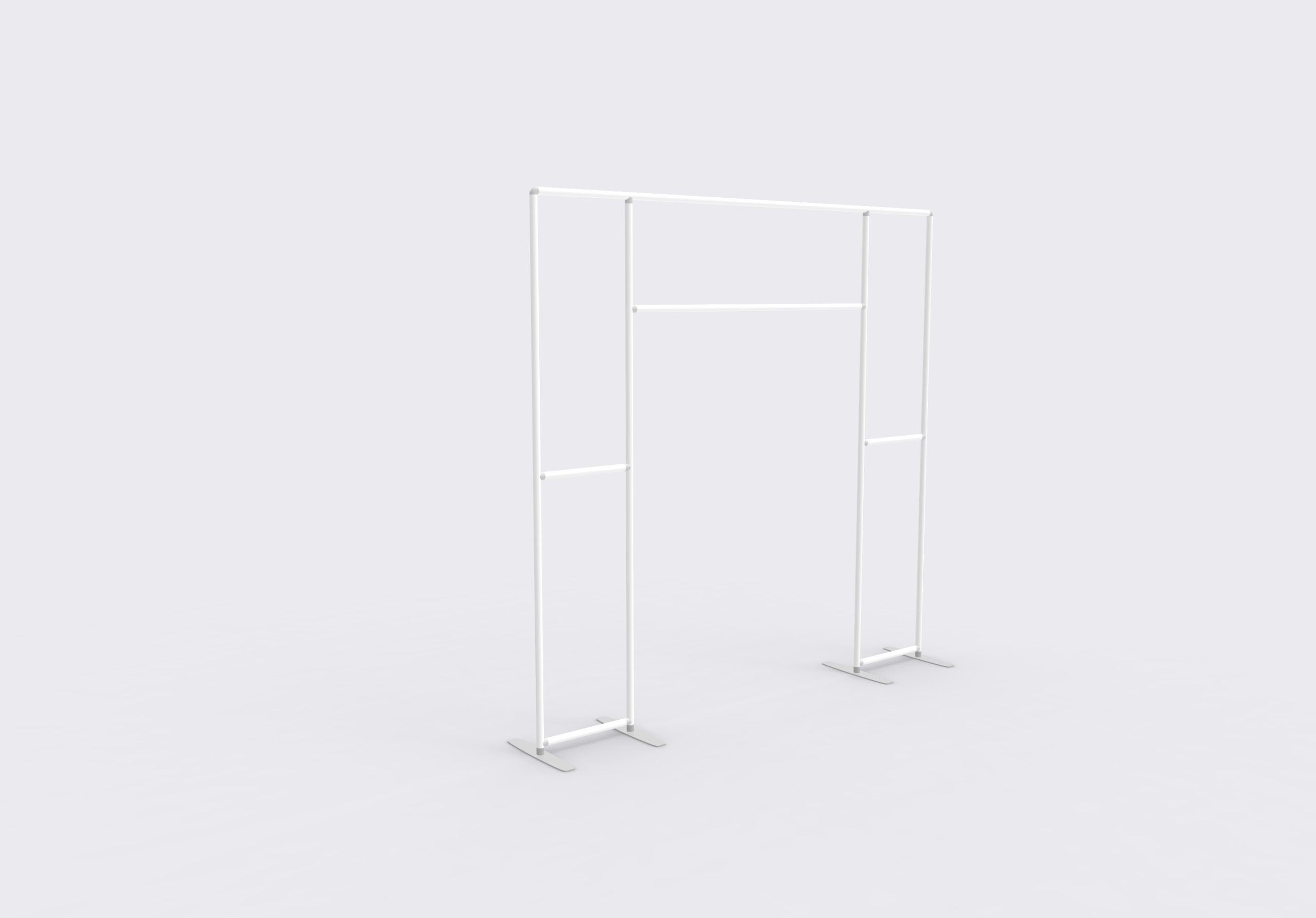 Full open square arch exhibit structure produced by Milin Displays