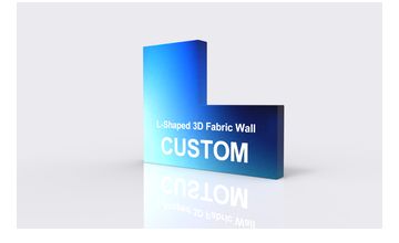 L-Shaped 3D Fabric Wall