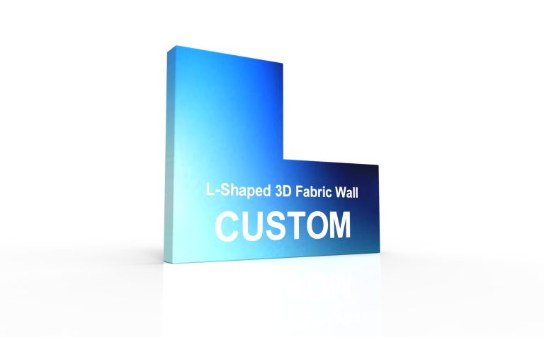 L-Shaped 3D Fabric Wall
