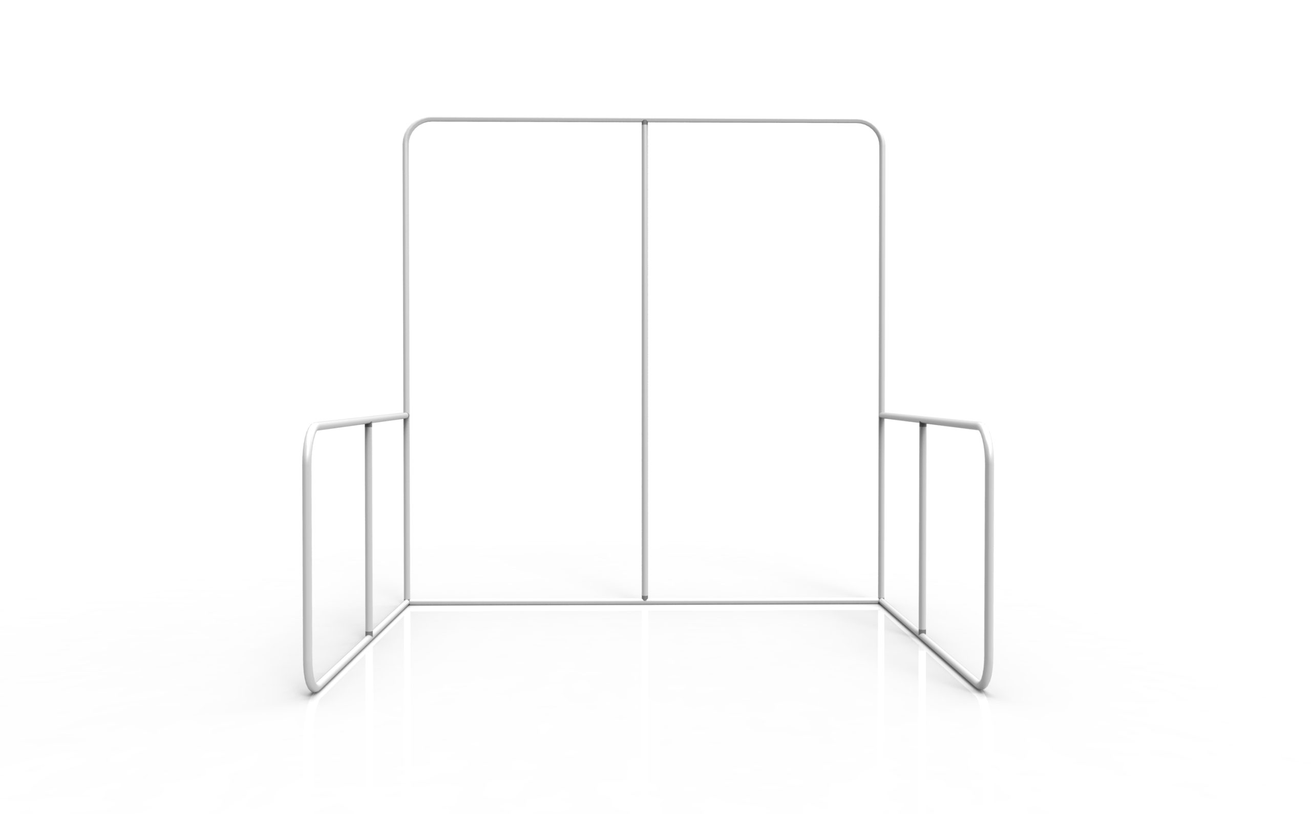 L-Shaped Fabric Wall product view showing the l-shaped return