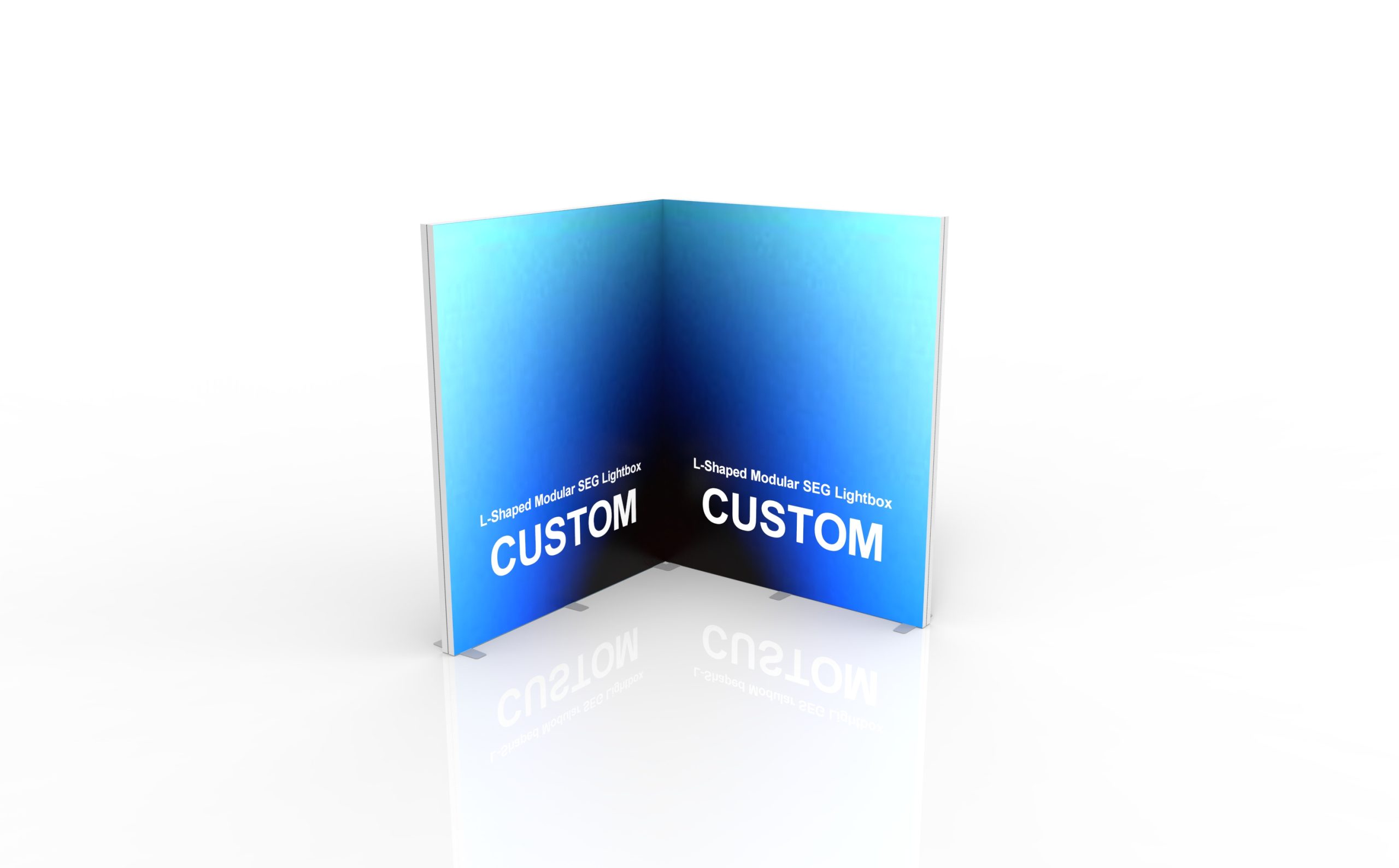 L-Shaped Modular SEG Lightbox alternate view 2 for form and artwork review