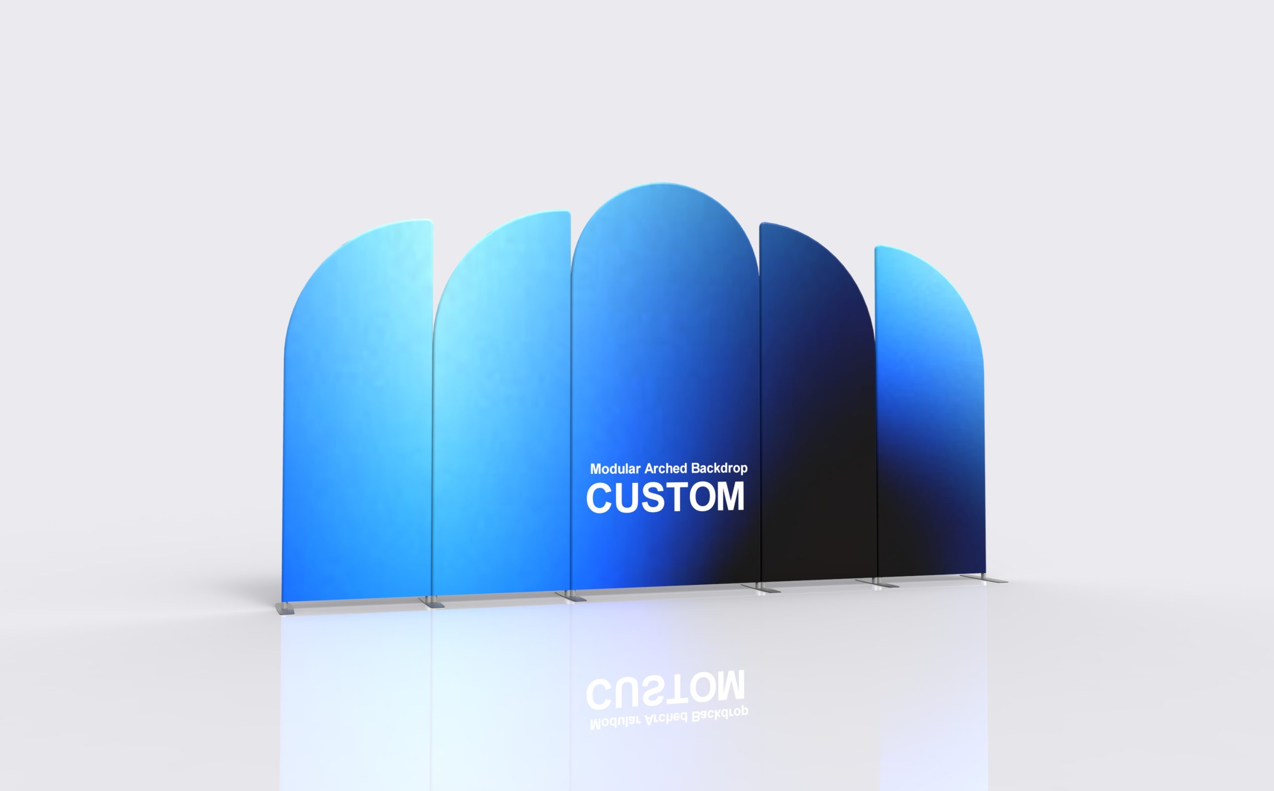 Modular Arched Backdrop structure view for artwork planning
