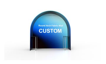 Round Arch Fabric Wall structure view for artwork planning