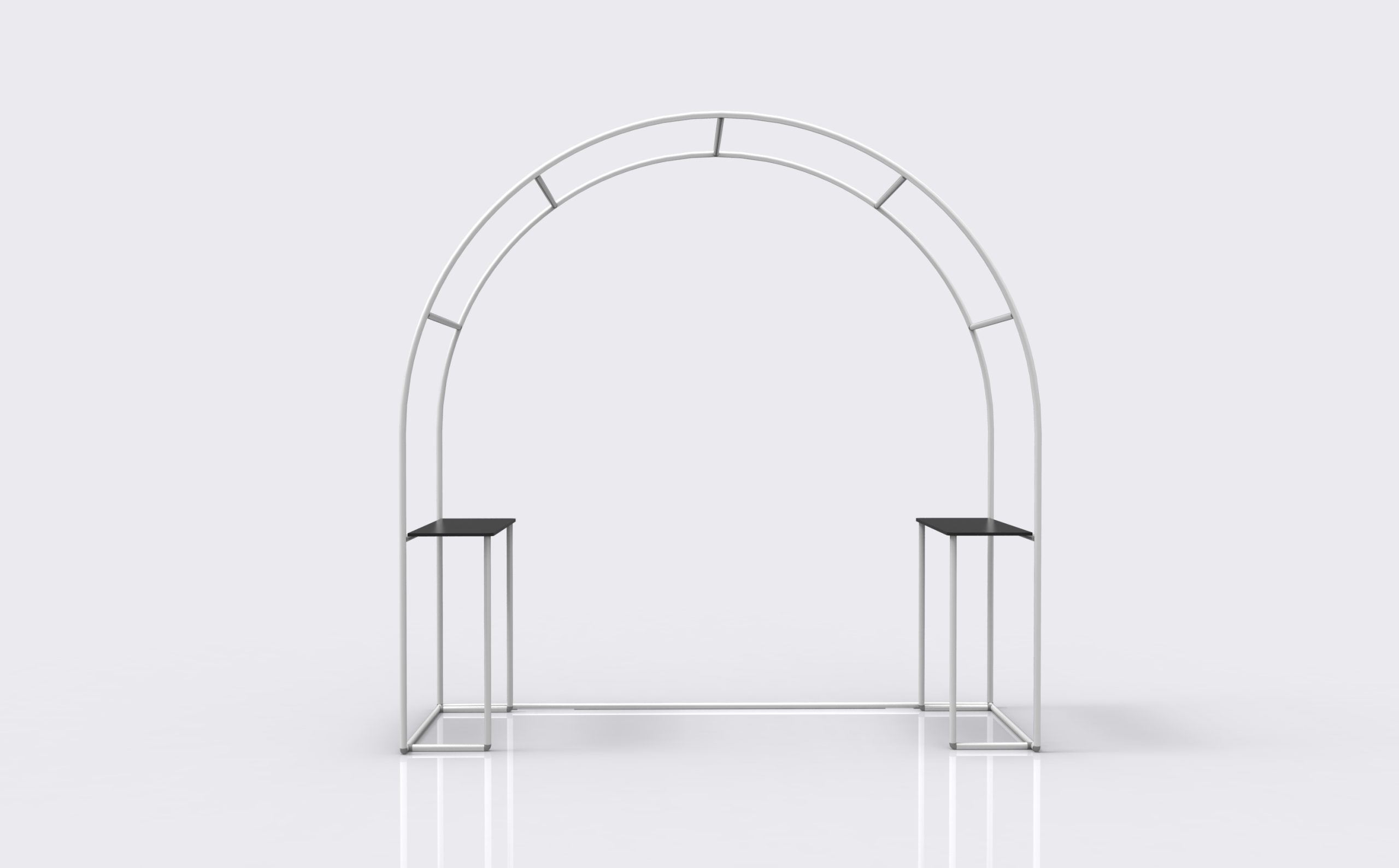 Round Arch Fabric Wall product view showing the circular form