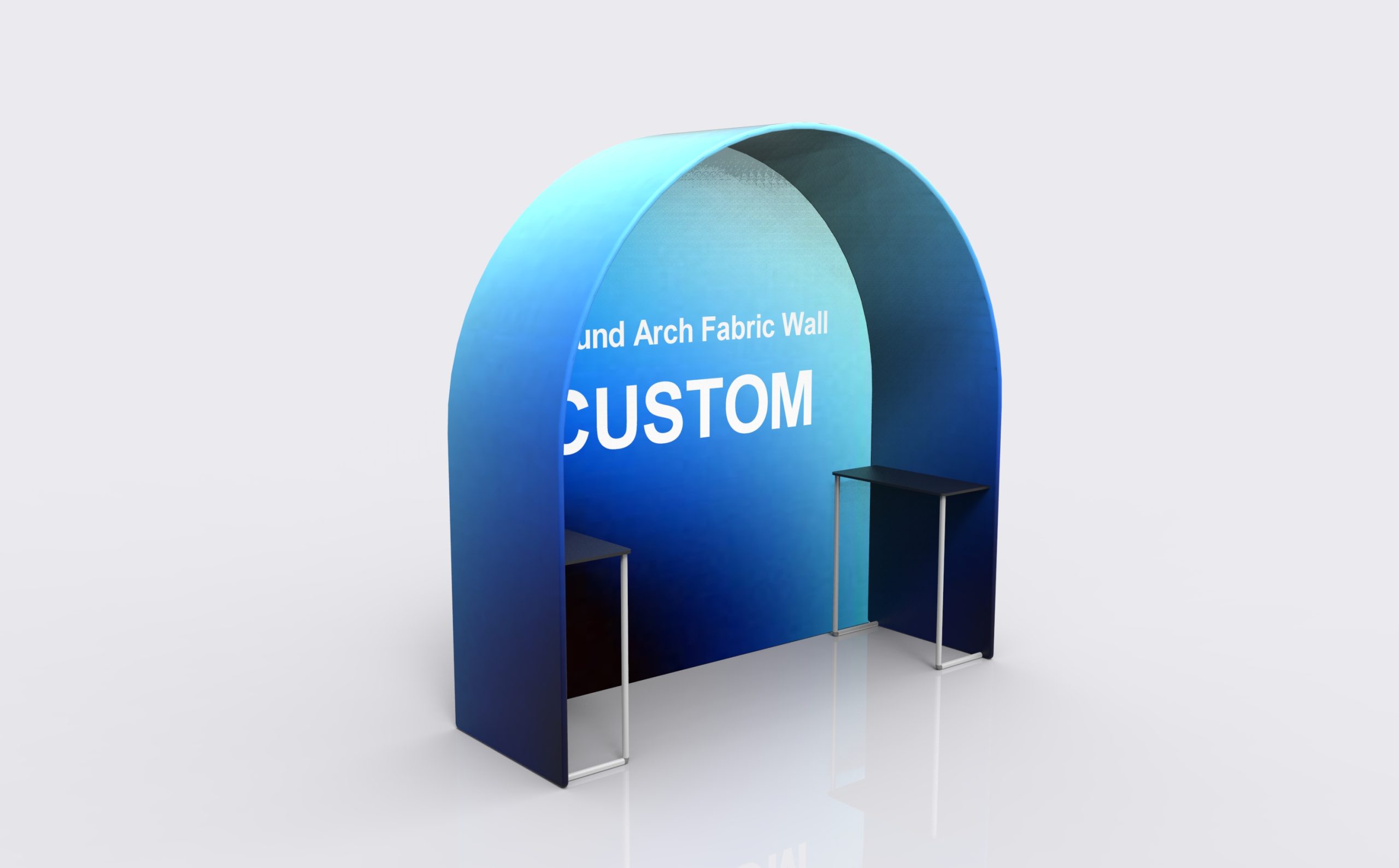 Round Arch Fabric Wall frame or inspection view