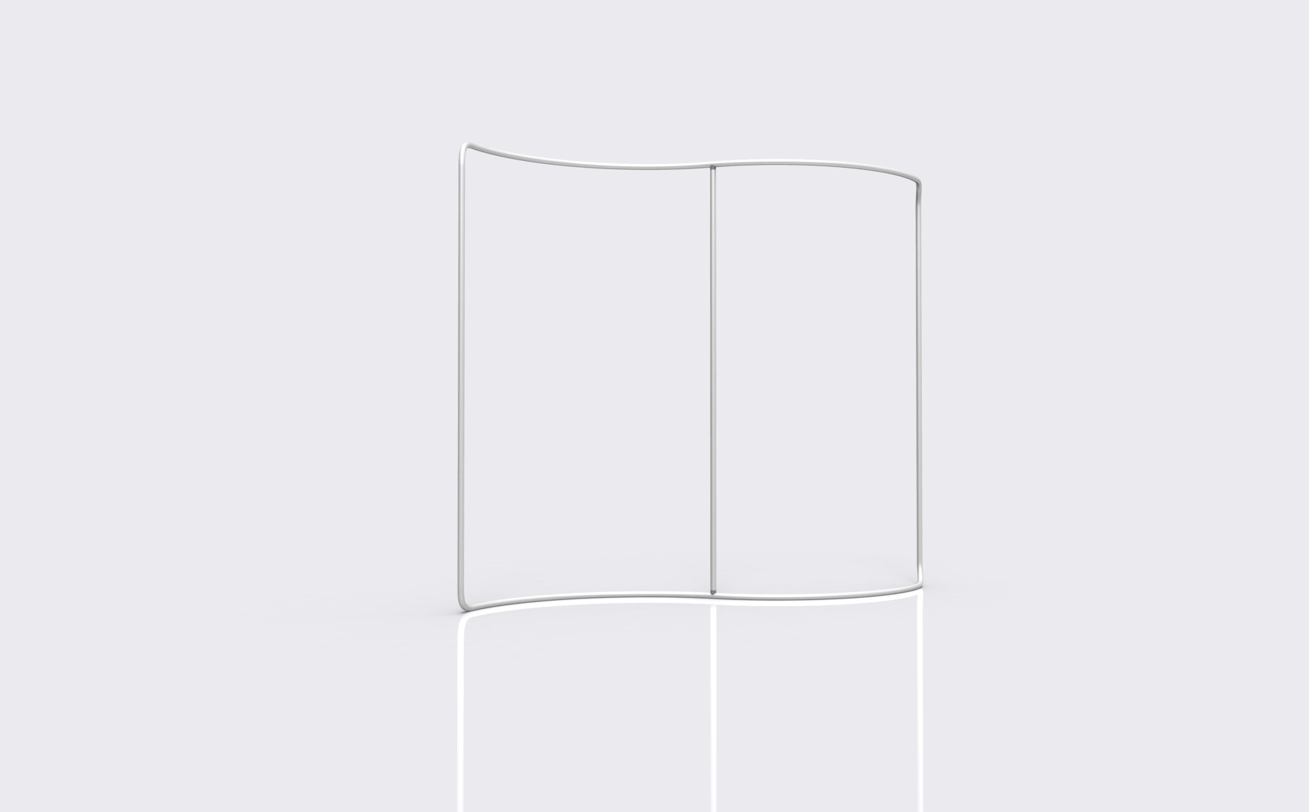 S-Shaped Curved Fabric Wall 01 product view showing the s-shaped curve