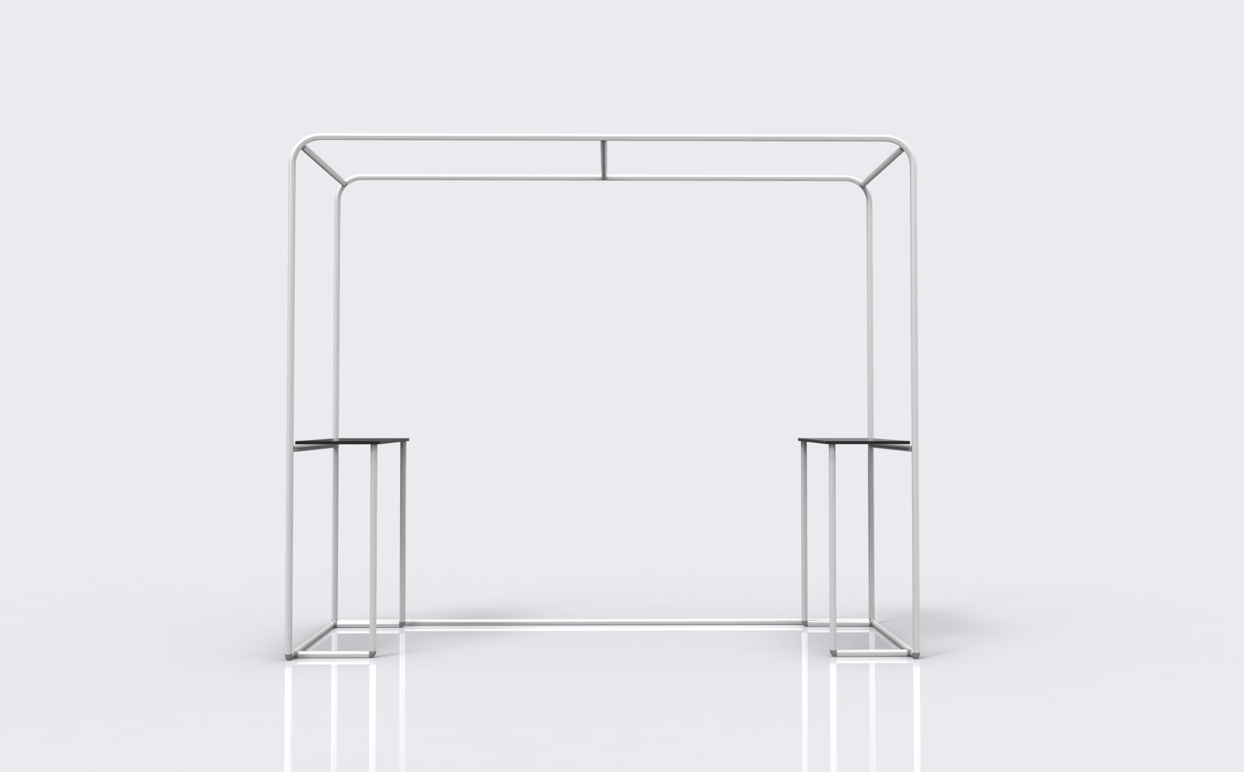 Square Arch Fabric Wall product view showing the orthogonal form