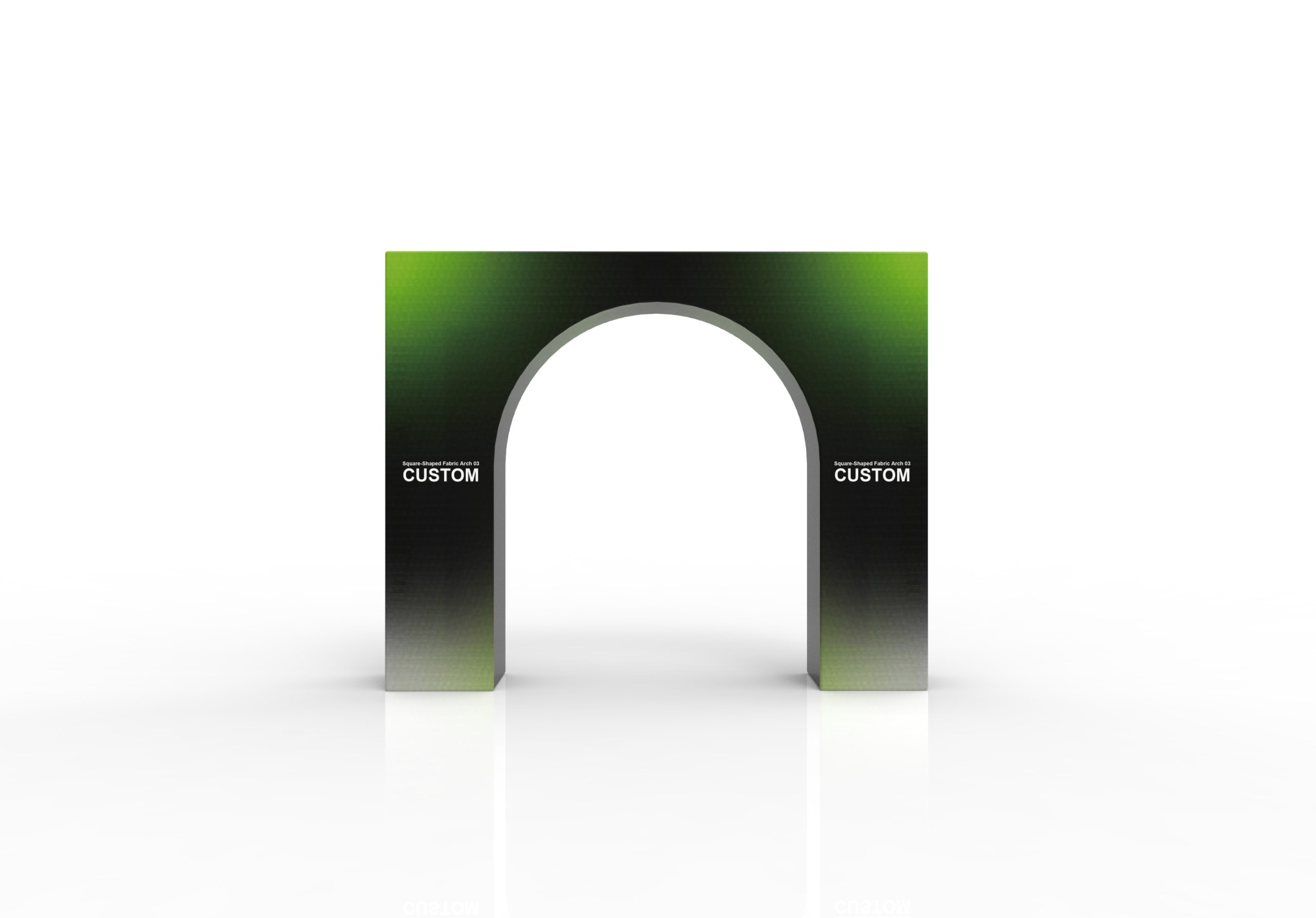 Square-Shaped Fabric Arch 03 structure view for artwork planning