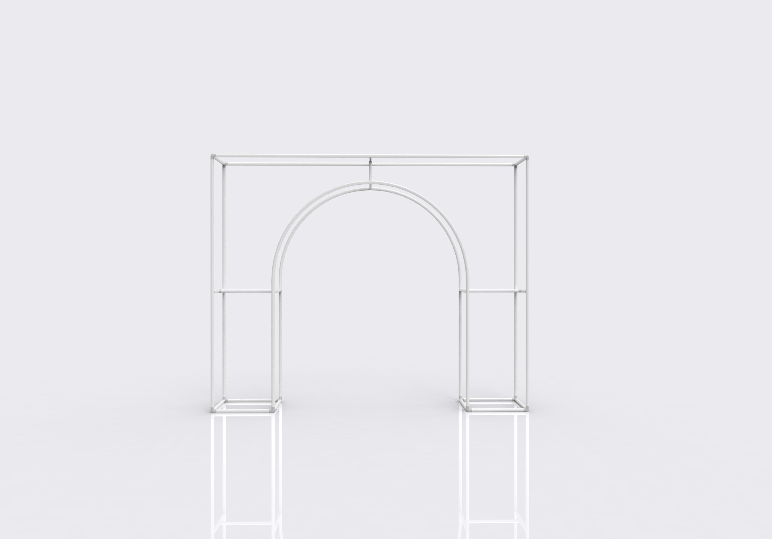 Square-Shaped Fabric Arch 03 product view showing the orthogonal form