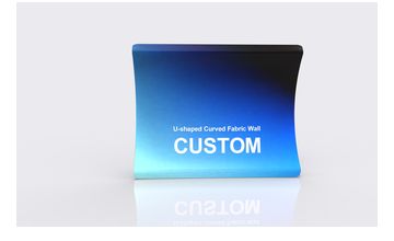 U-Shaped Curved Fabric Wall alternate view 2 for form and artwork review