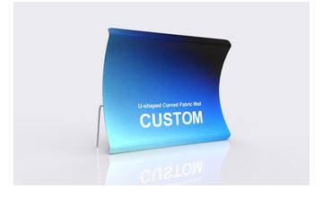 U-Shaped Curved Fabric Wall frame or inspection view