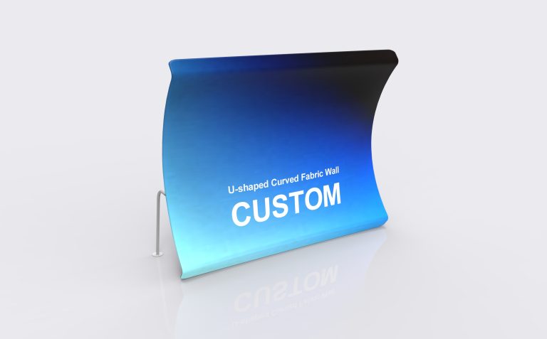 U-Shaped Curved Fabric Wall