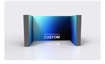 U-Shaped Modular SEG Lightbox structure view for artwork planning