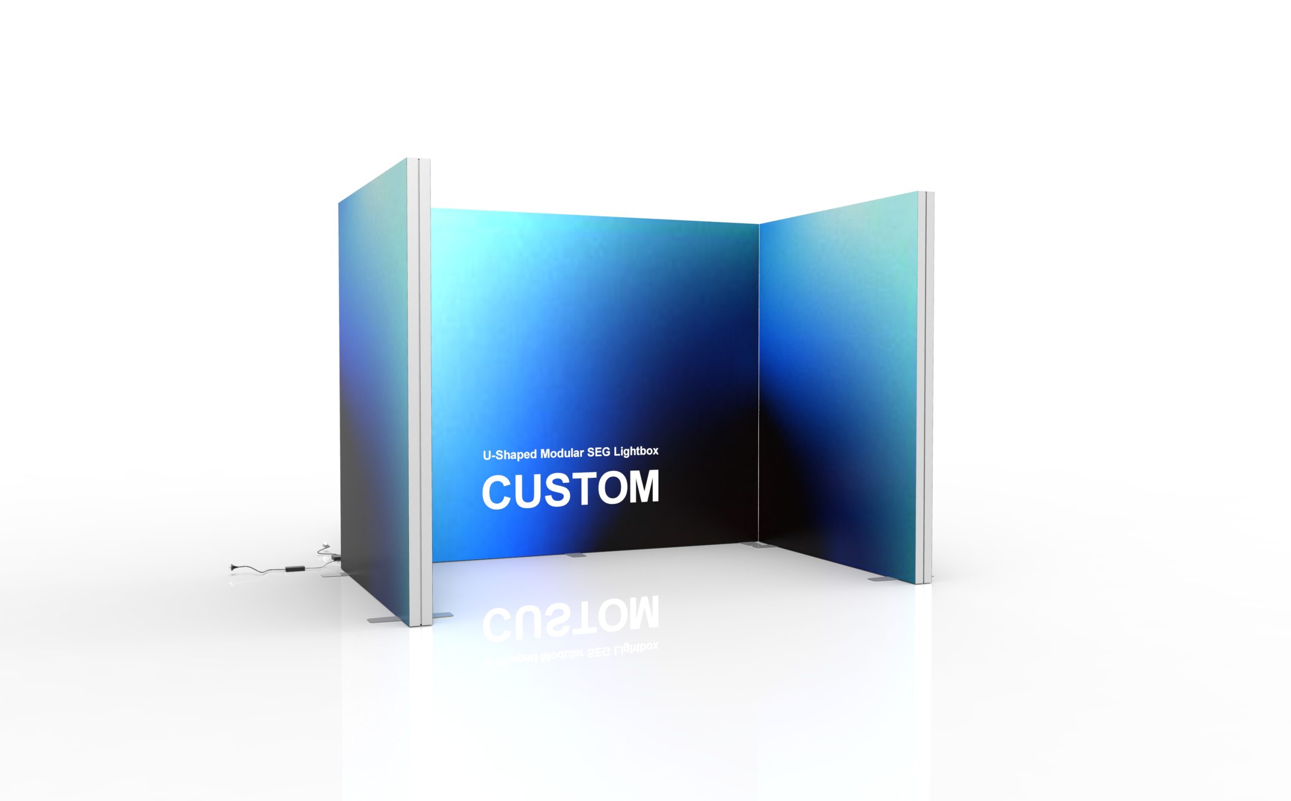 U-Shaped Modular SEG Lightbox alternate view 1 for form and artwork review