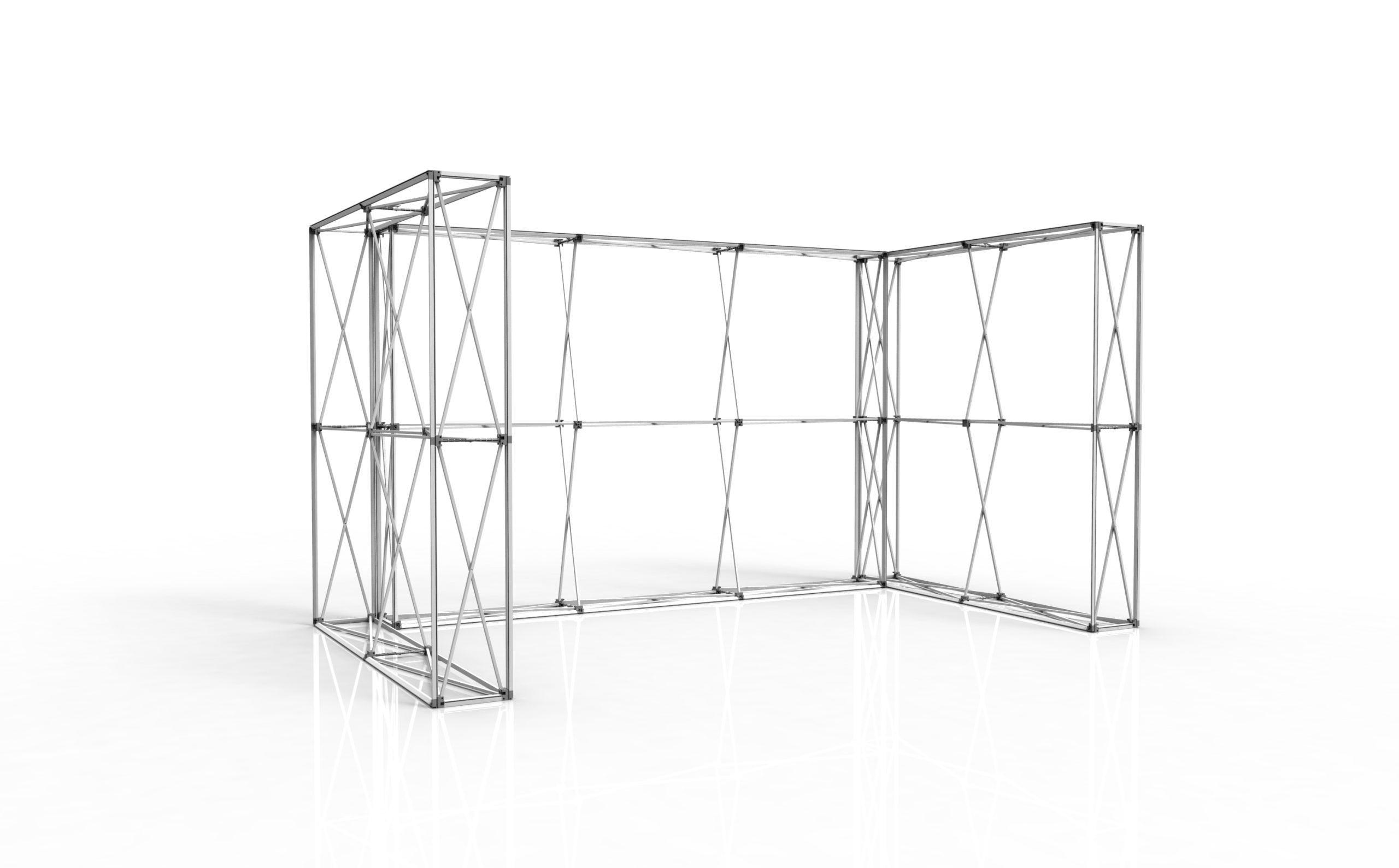 U-Shaped Modular SEG Lightbox product view showing the u-shaped footprint