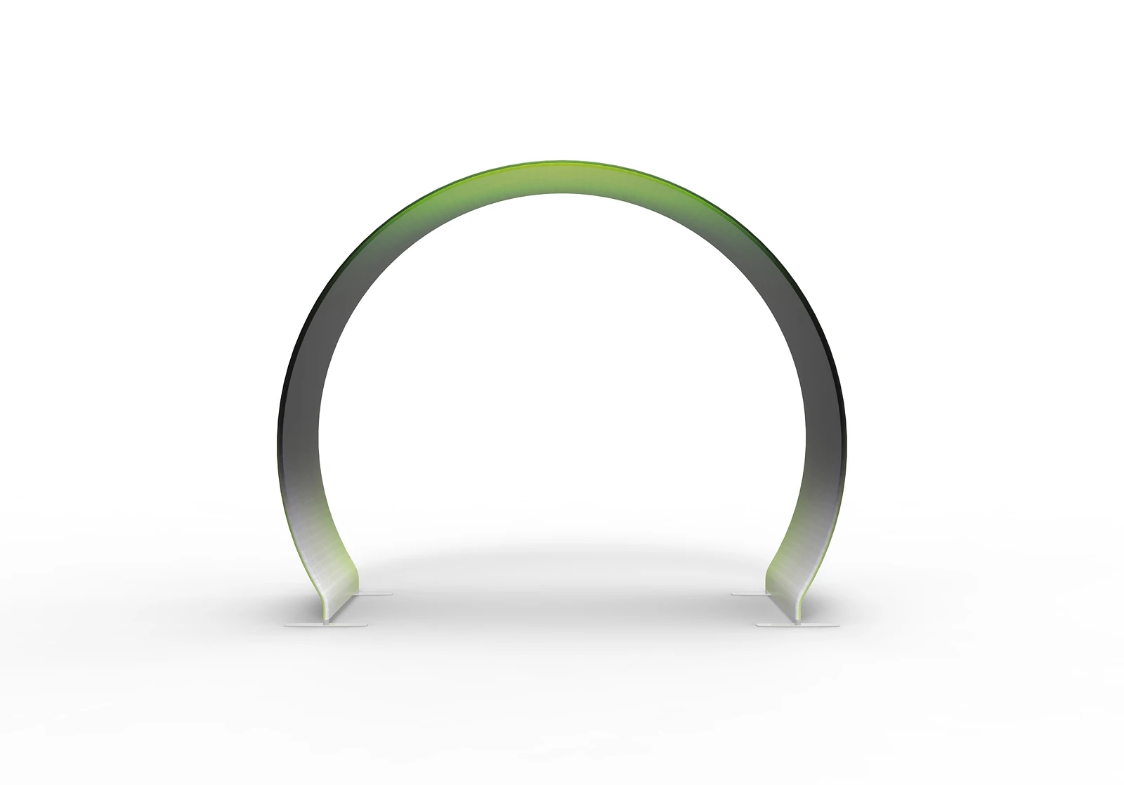 C-Shaped Fabric Arch 01 structure view for artwork planning