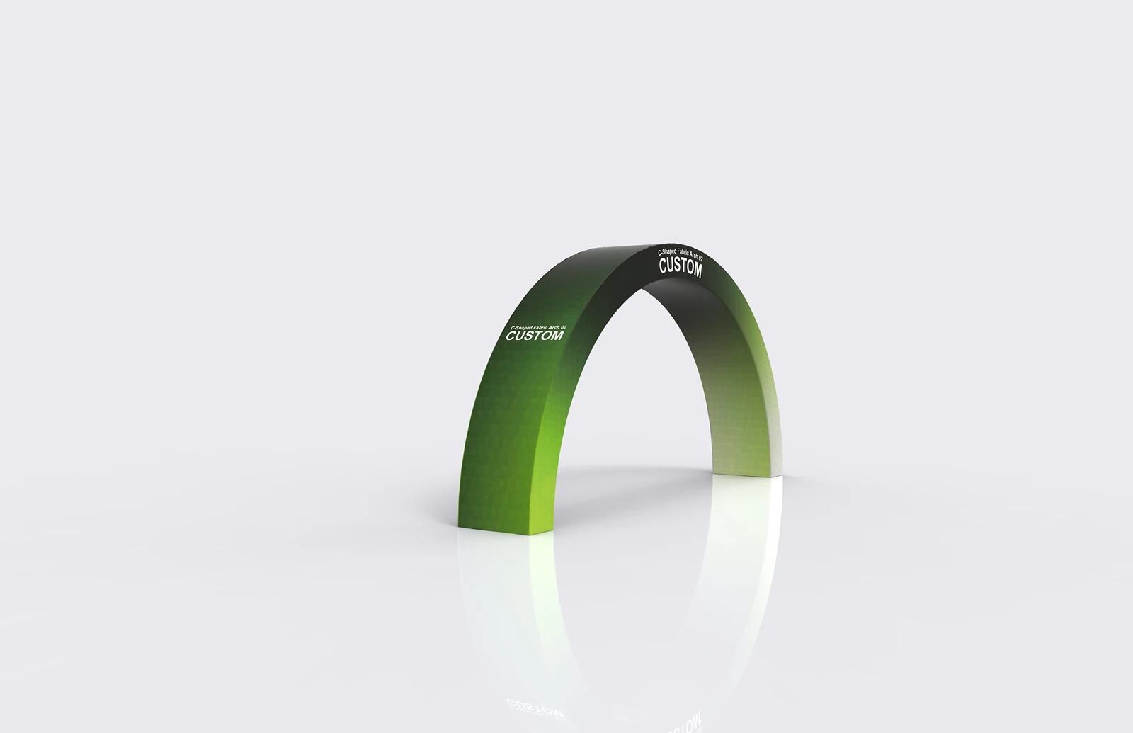 C-Shaped Fabric Arch 02 structure view for artwork planning