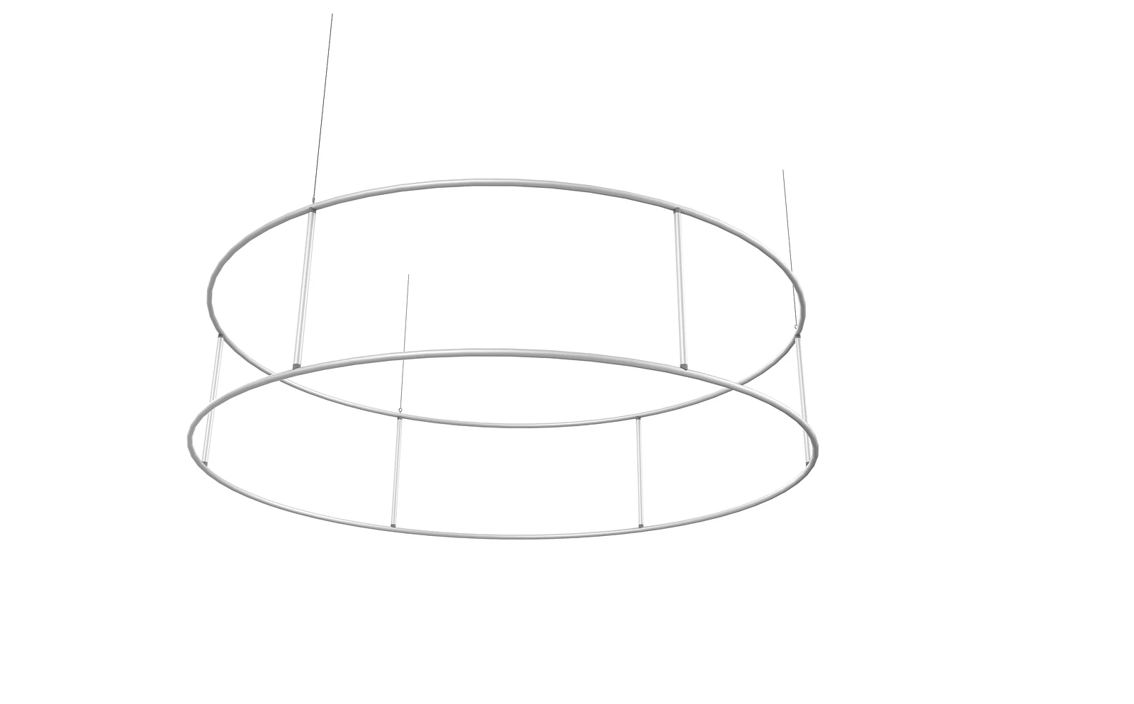 Circle Hanging Sign structure view for artwork planning