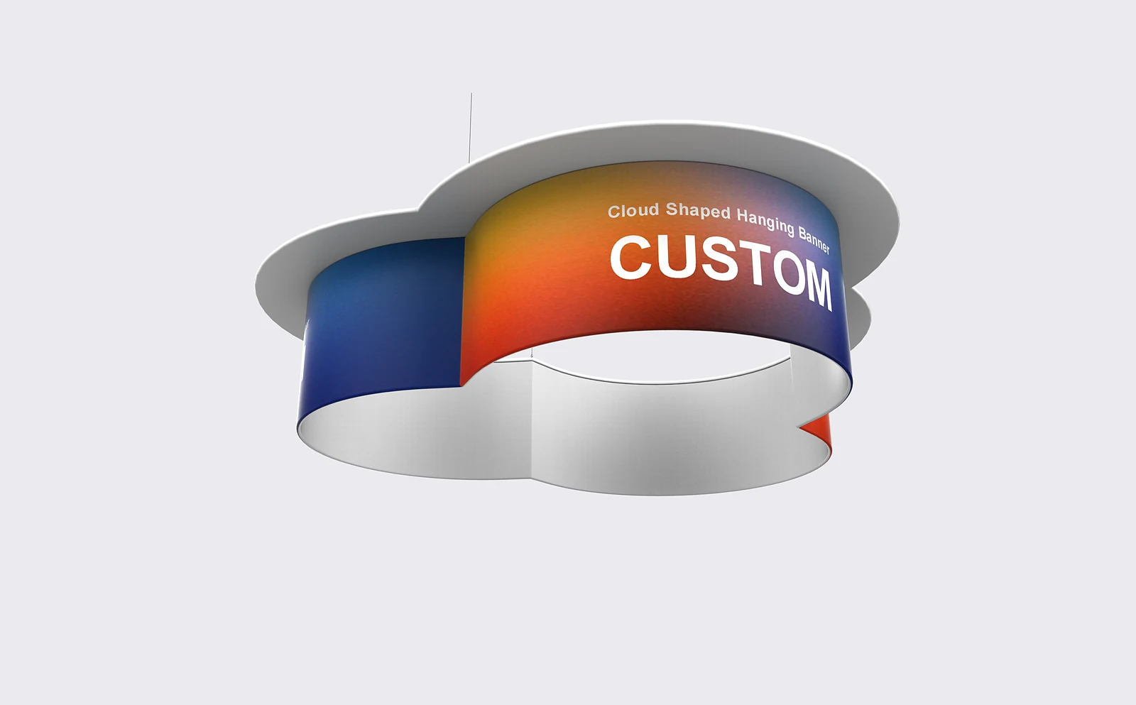 Cloud Shaped Hanging Banner alternate view 3 for form and artwork review