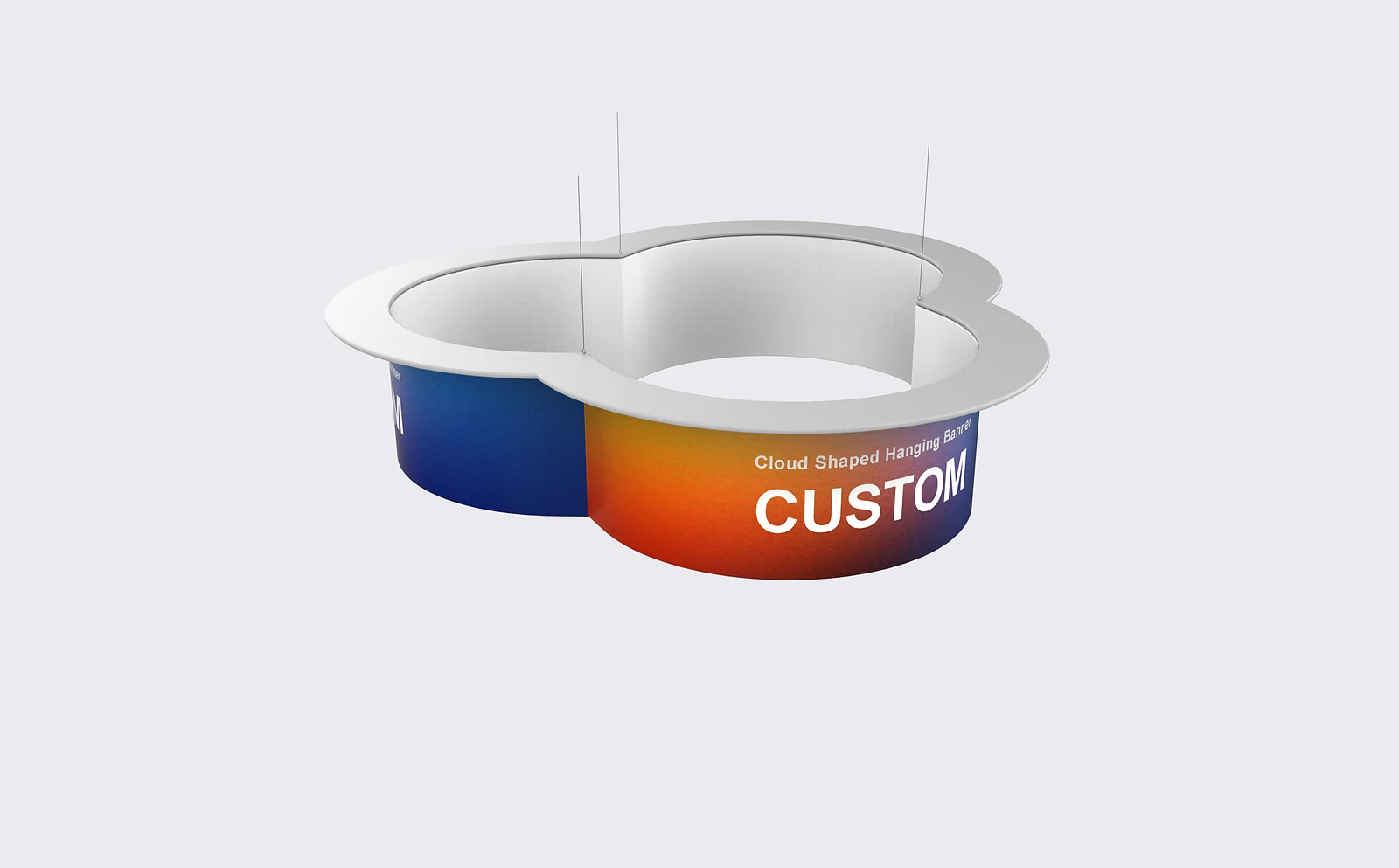 Cloud Shaped Hanging Banner alternate view 1 for form and artwork review