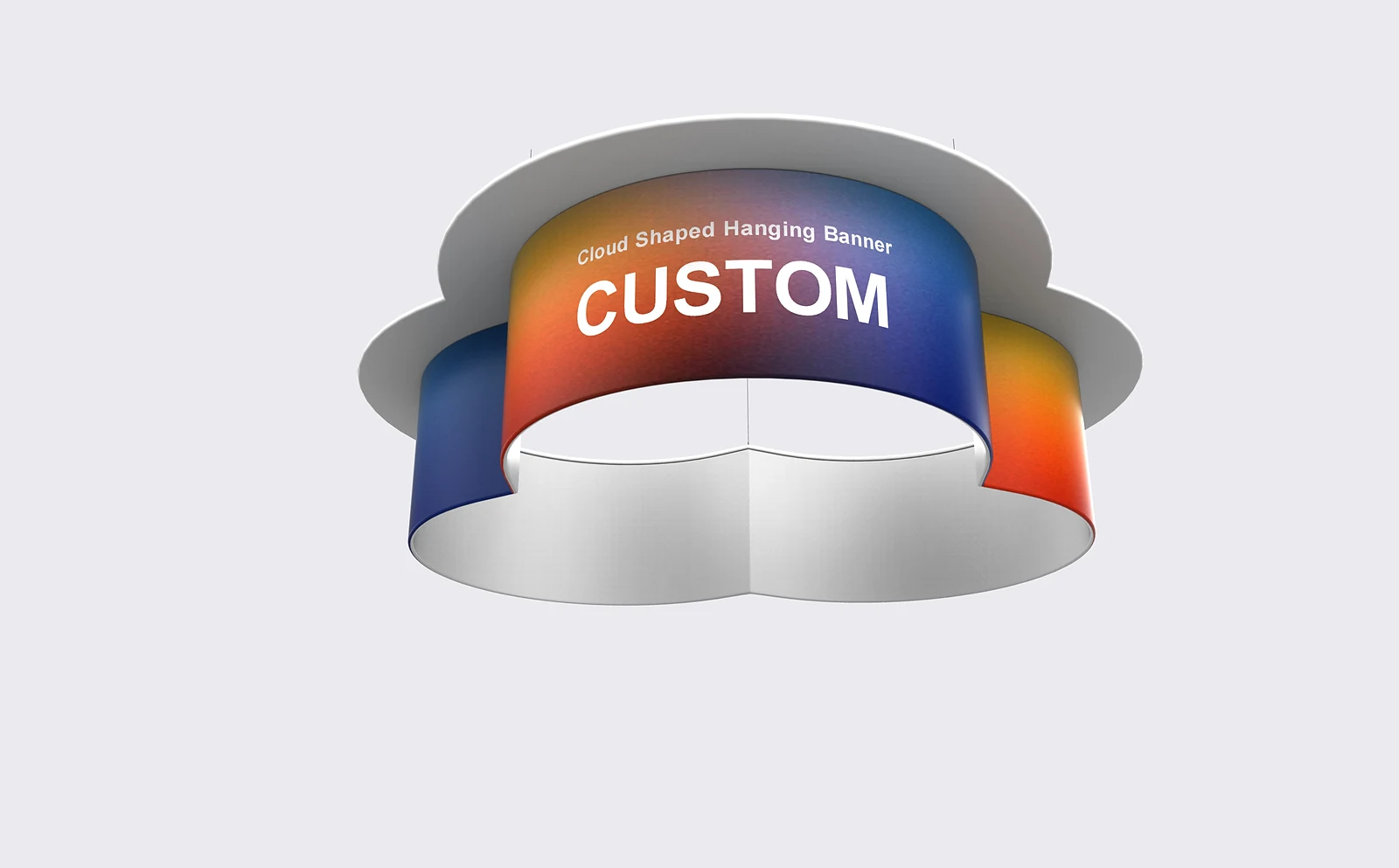 Cloud Shaped Hanging Banner frame or inspection view