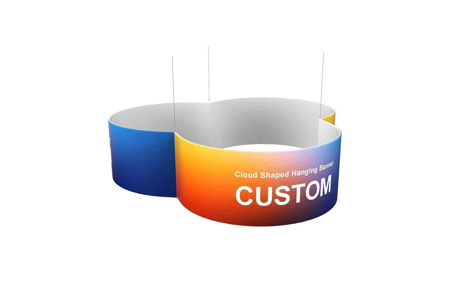 Cloud Shaped Hanging Banner alternate view 2 for form and artwork review