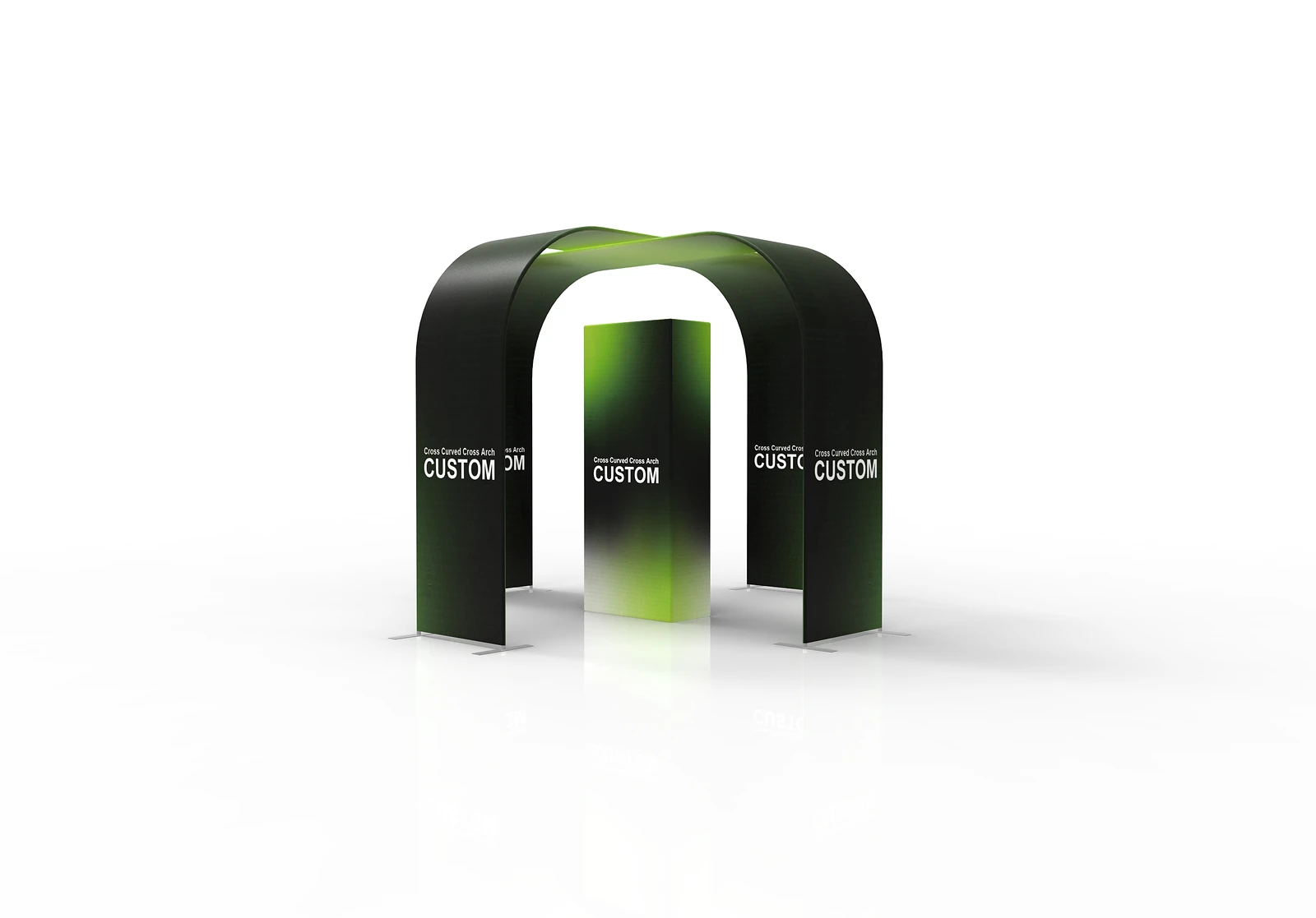 Cross-Curved Fabric Archway alternate view 1 for form and artwork review