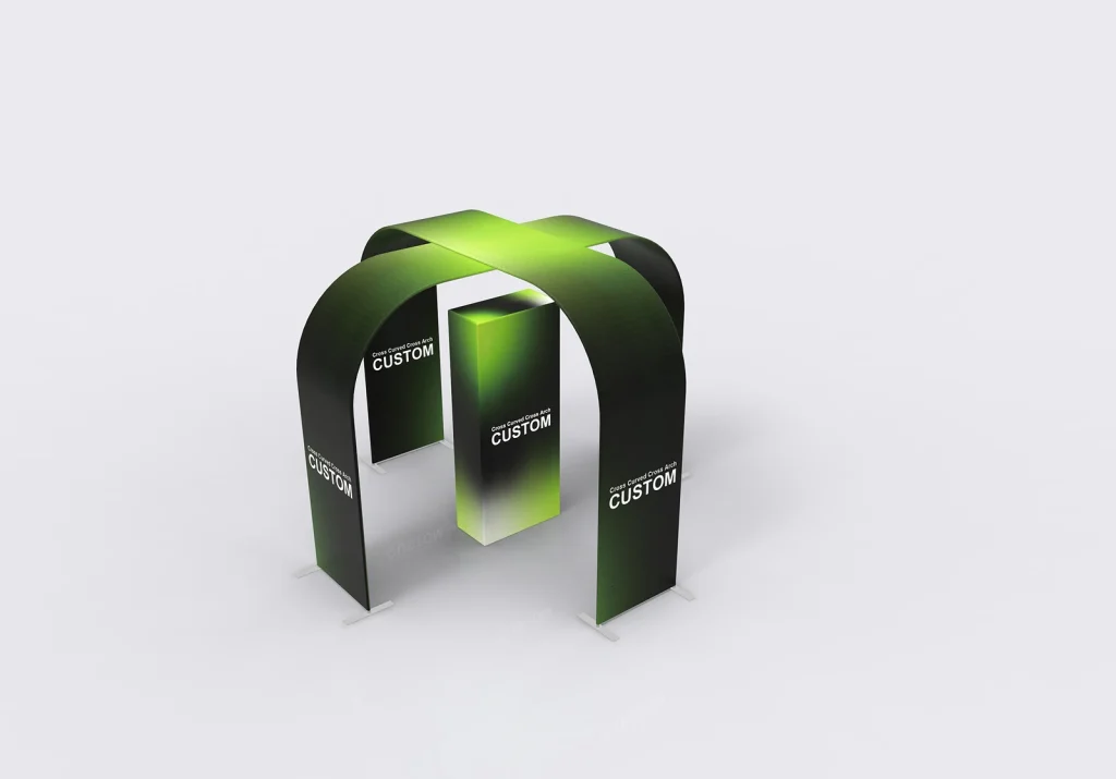 Cross-Curved Fabric Archway