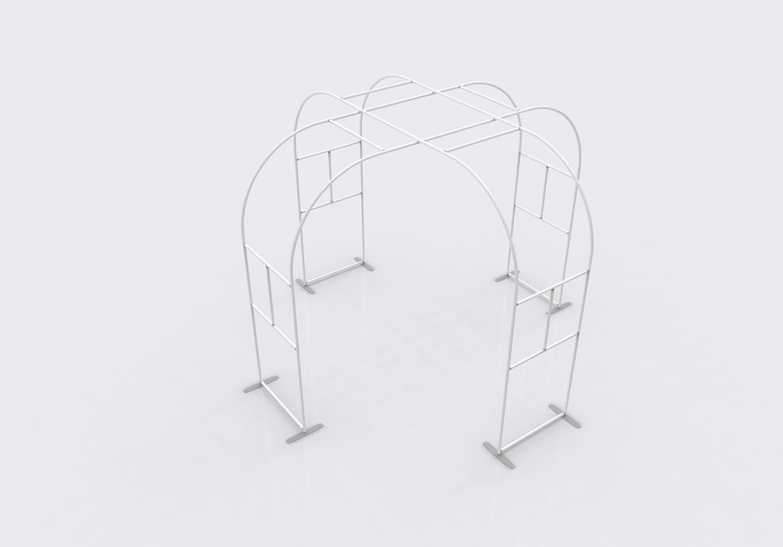 Cross-Curved Fabric Archway alternate view 2 for form and artwork review