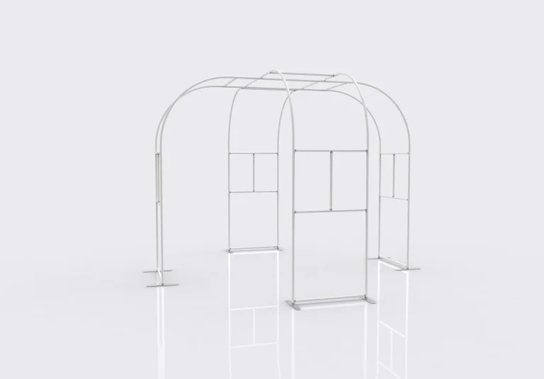 Cross-Curved Fabric Archway