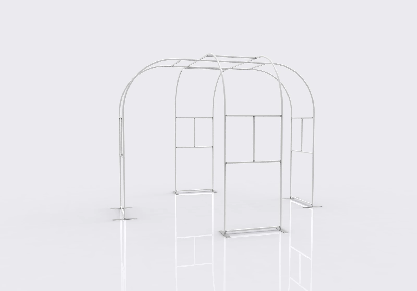 Cross-Curved Fabric Archway alternate view 3 for form and artwork review