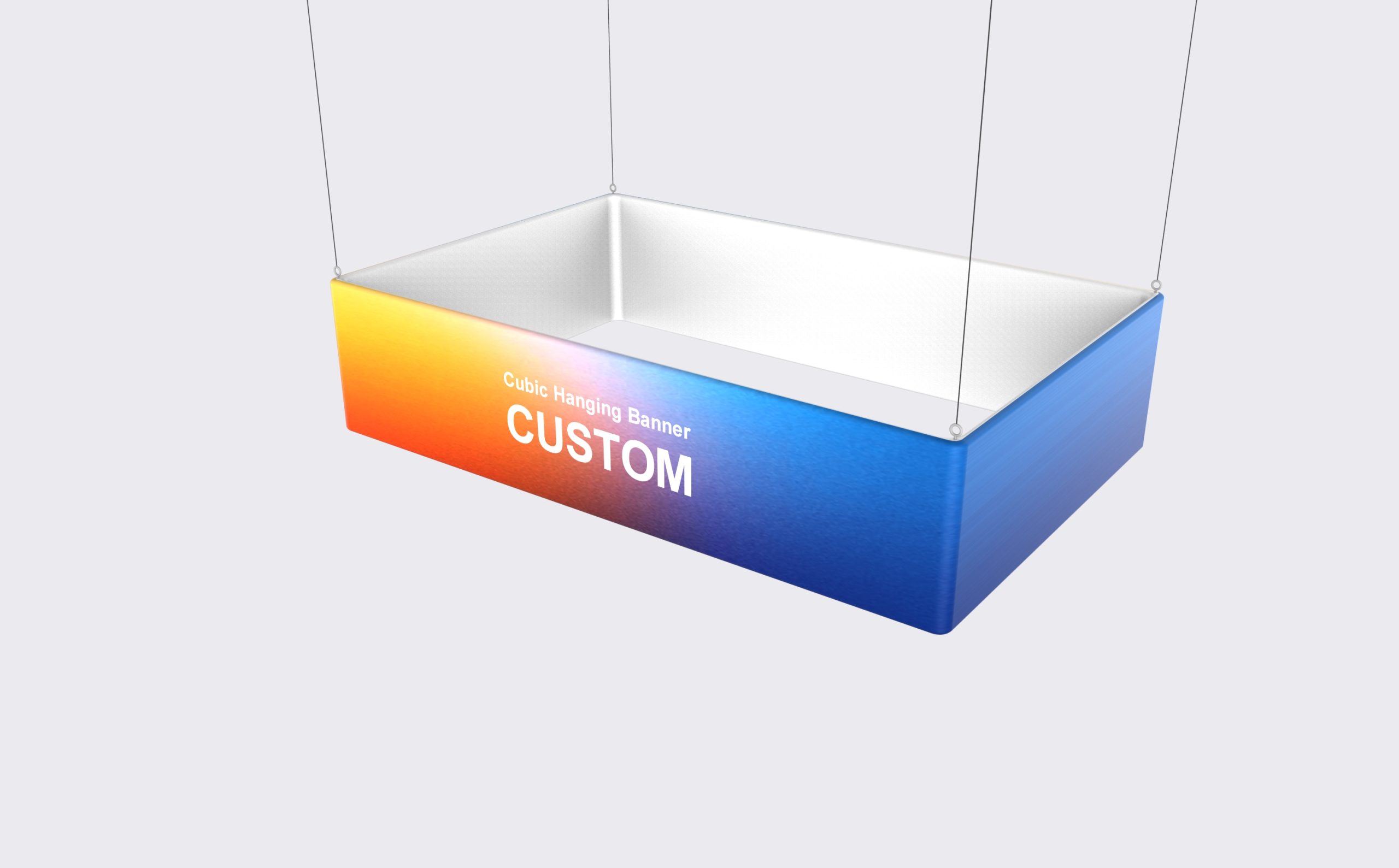 Cubic Hanging Banner alternate view 2 for form and artwork review
