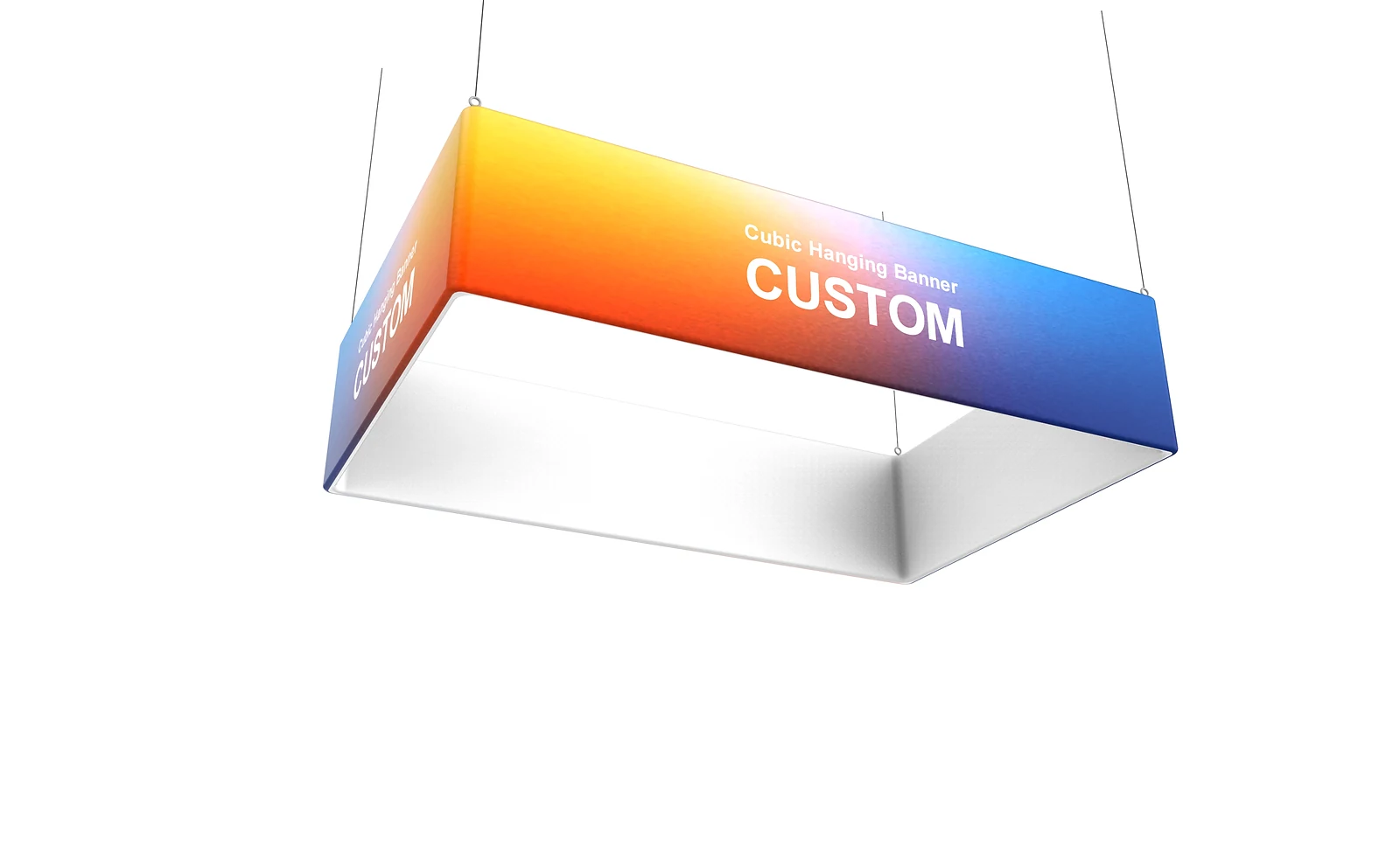 Cubic Hanging Banner alternate view 3 for form and artwork review