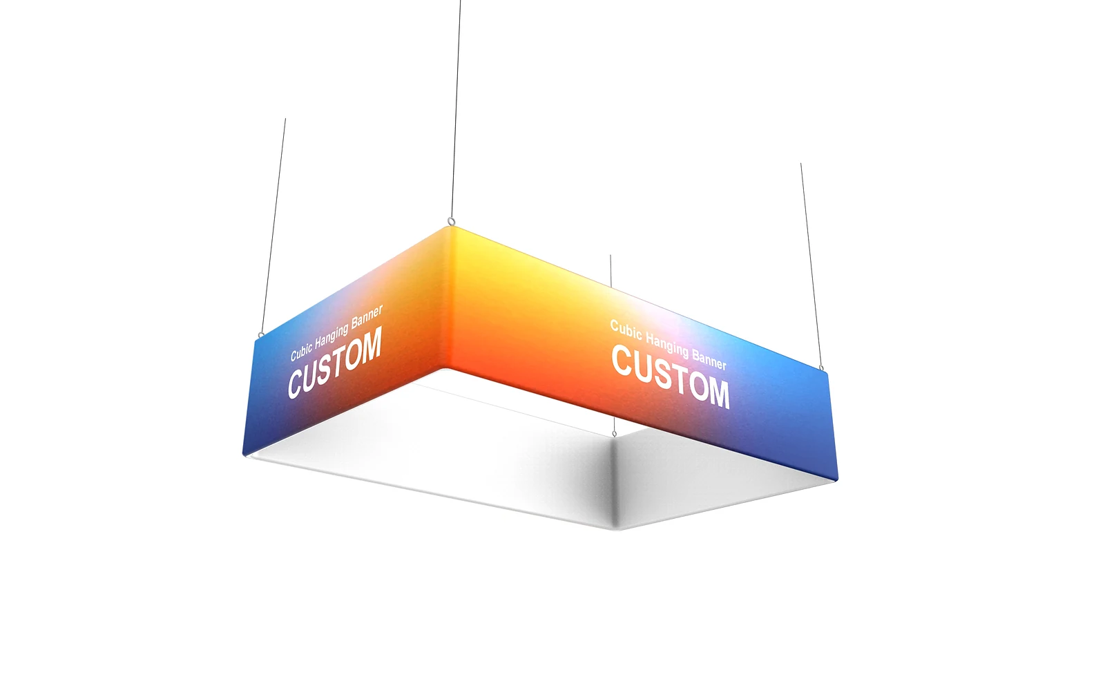 Cubic Hanging Banner alternate view 1 for form and artwork review
