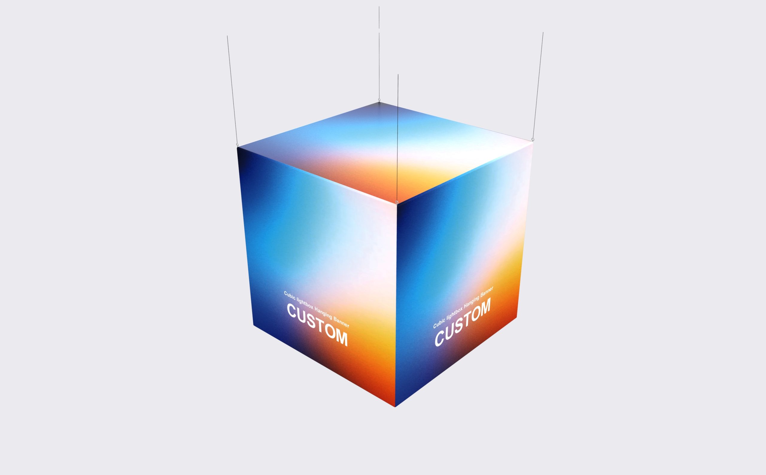 Cubic Lightbox Hanging Banner alternate view 1 for form and artwork review