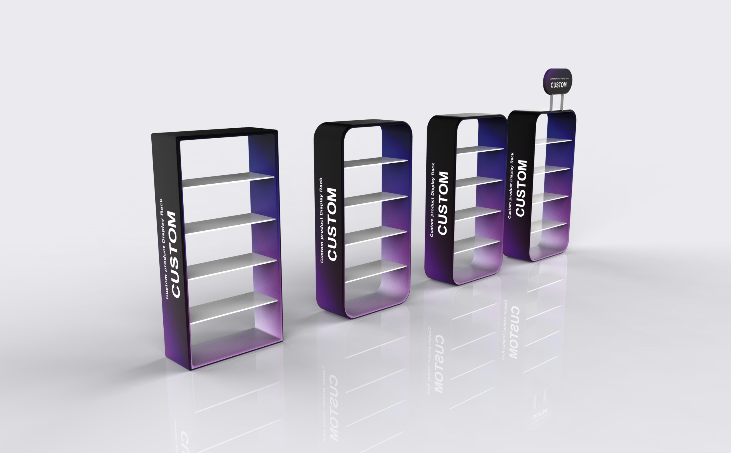 Custom product Display Rack alternate view 1 for form and artwork review
