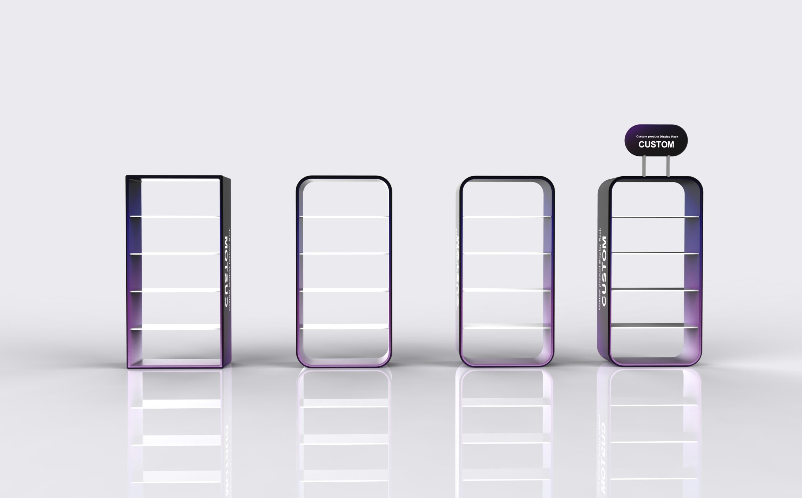 Custom product Display Rack alternate view 2 for form and artwork review