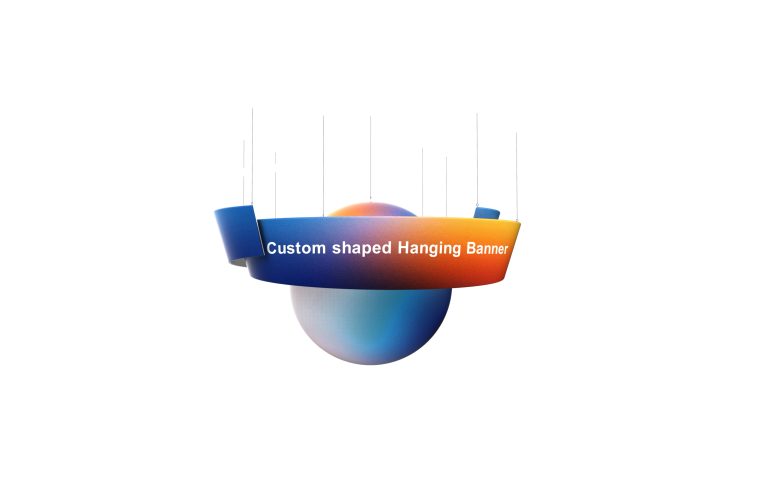 Custom Shaped Hanging Banner