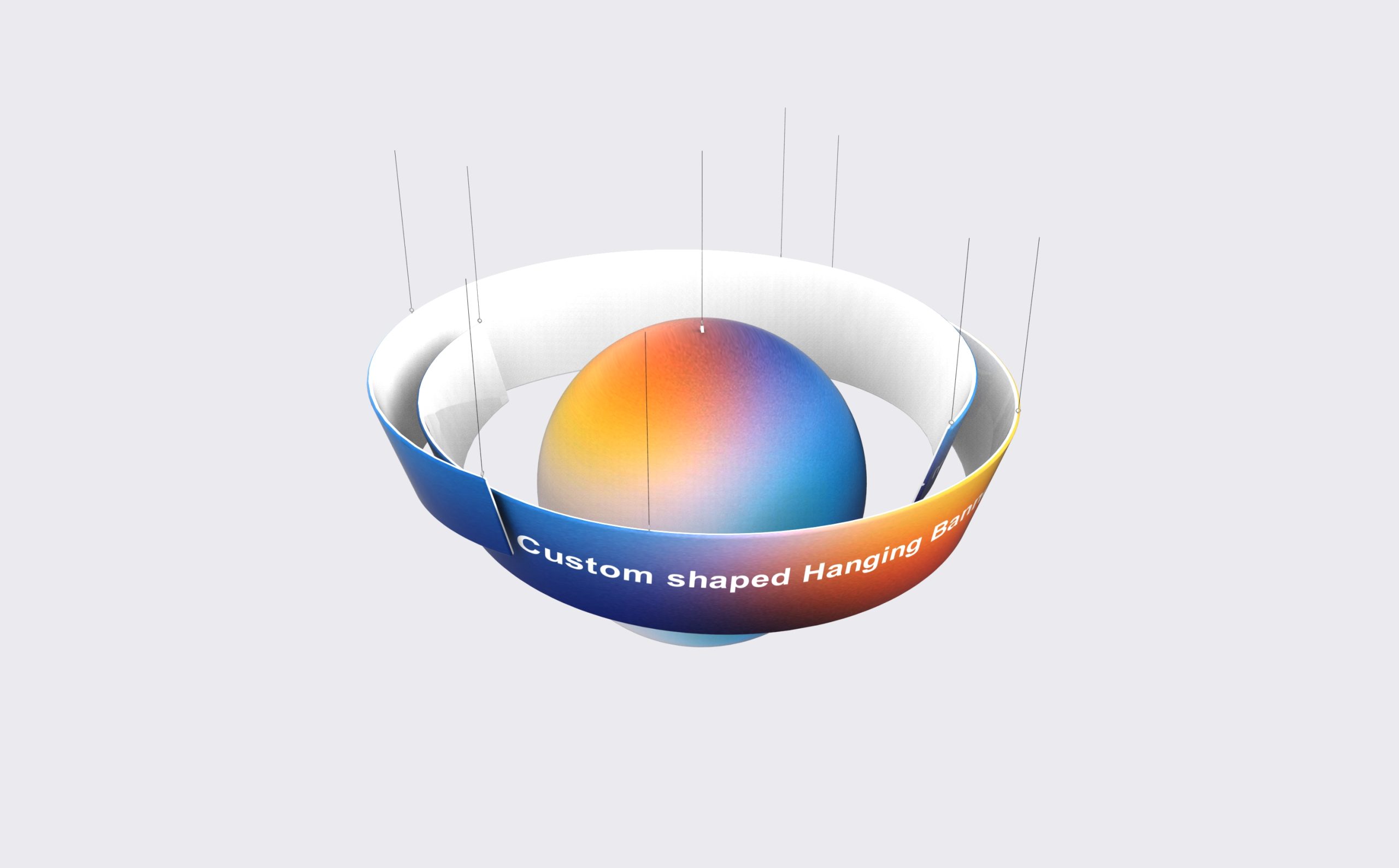 Custom Shaped Hanging Banner alternate view 2 for form and artwork review