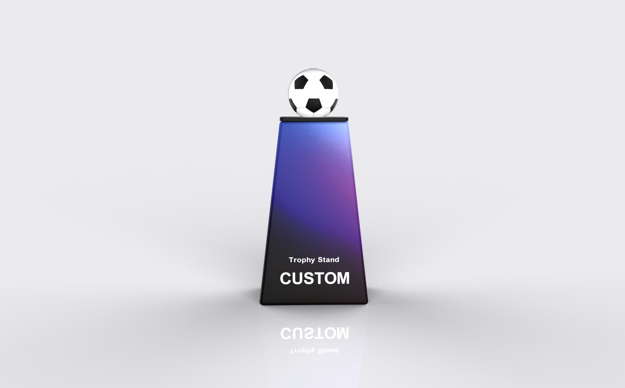 Freestanding Custom Display Stand structure view for artwork planning