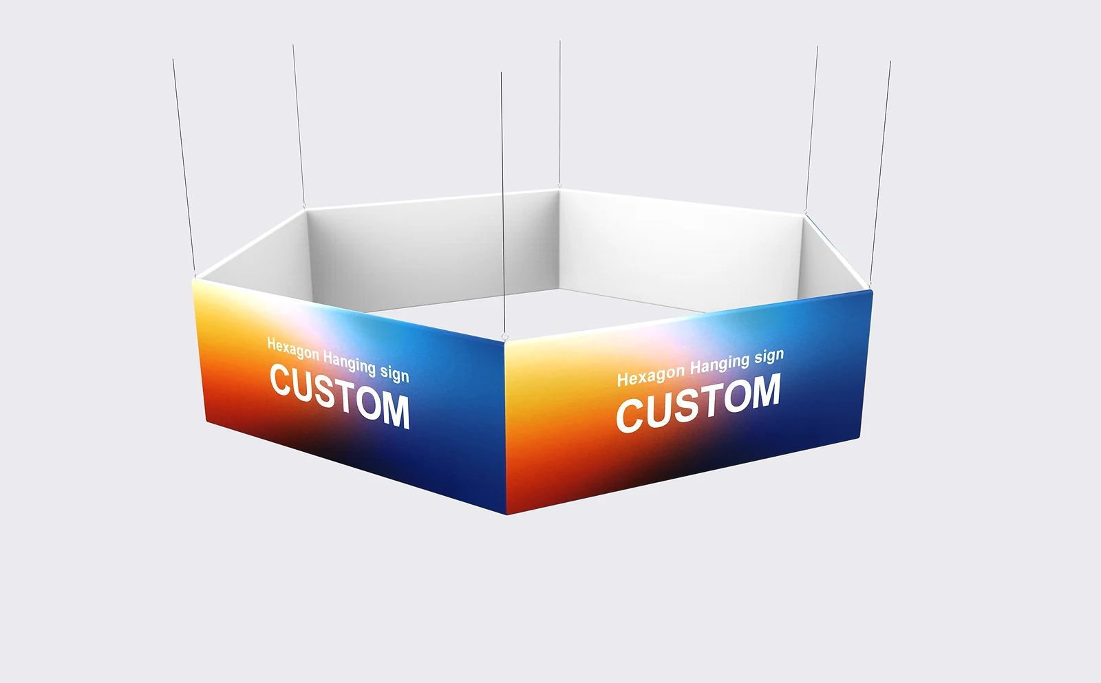 Hexagon Hanging Sign alternate view 3 for form and artwork review