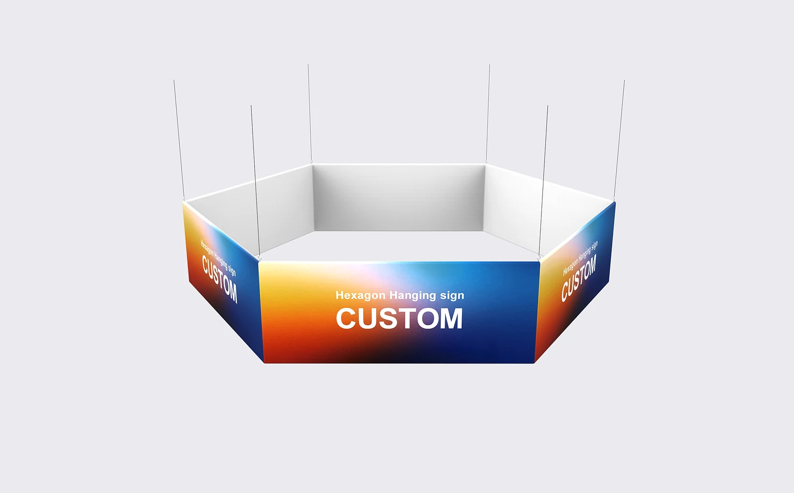 Hexagon Hanging Sign alternate view 2 for form and artwork review