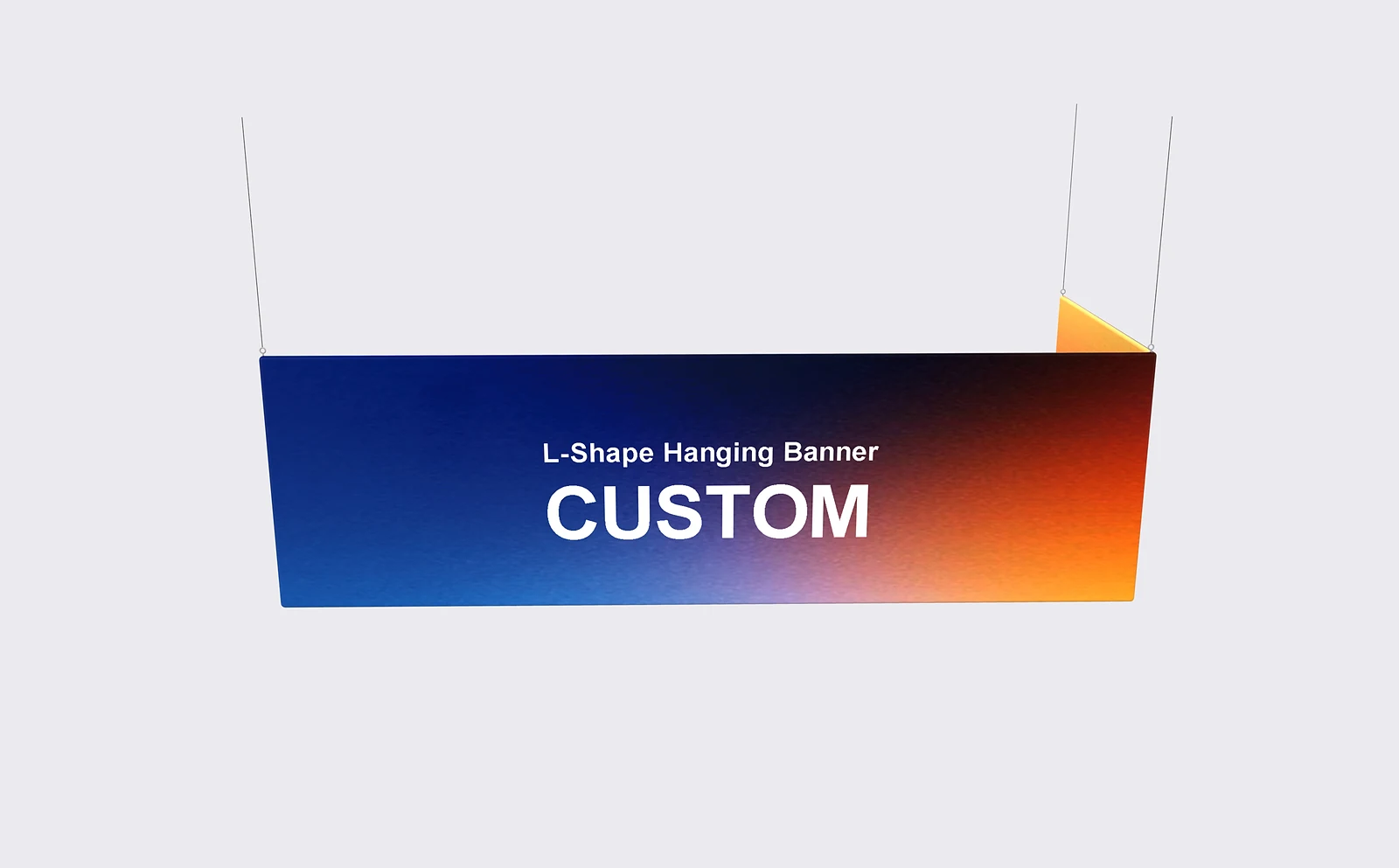 L-Shape Hanging Banner alternate view 1 for form and artwork review