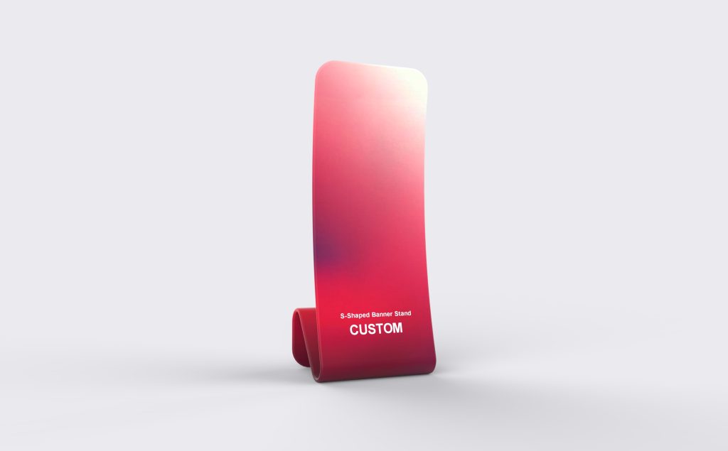 Vertical S-Shaped Banner Stand